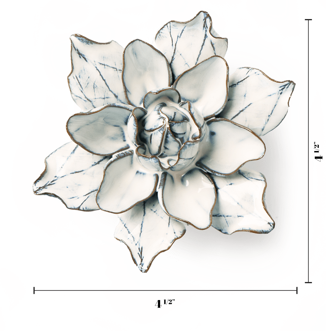 Blue White Columbine - Chive Ceramics Studio - Ceramic Flowers - Chive Ceramics Studio