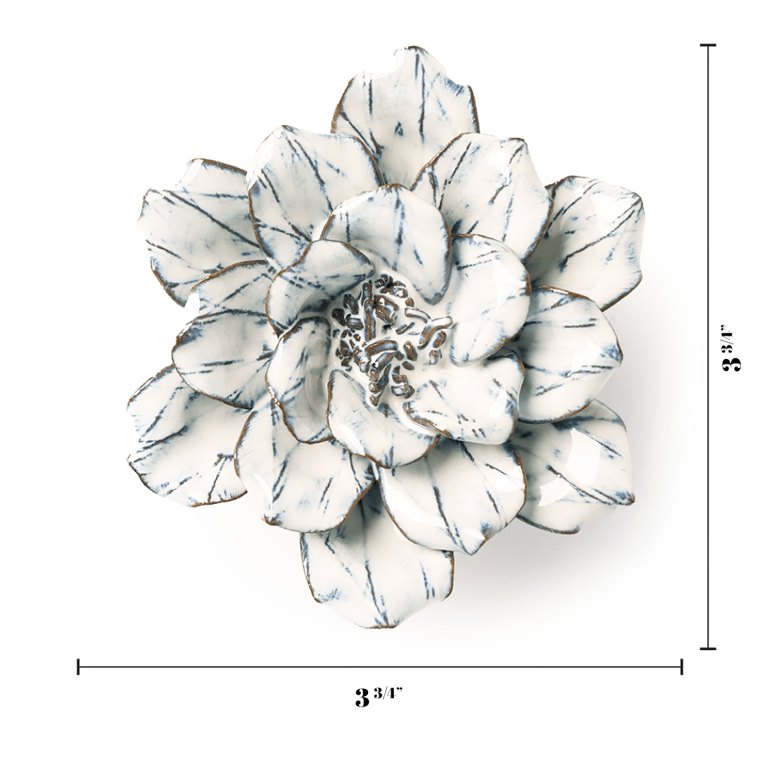 Blue White Cosmos - Chive Ceramics Studio - Ceramic Flowers - Chive Ceramics Studio