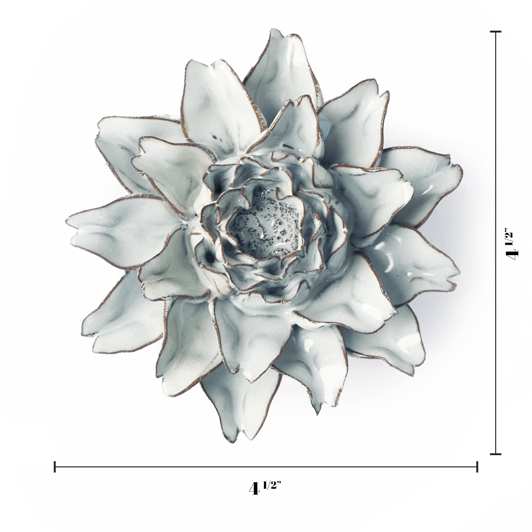 Blue White King Protea - Chive Ceramics Studio - Ceramic Flowers - Chive Ceramics Studio