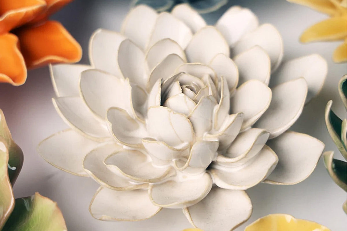 January Birth Flower: Carnation and Snowdrop - Chive Ceramics