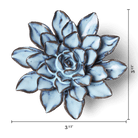Japan Ceramic Flower Wall Art Blue Brown Aster - Chive Ceramics Studio - Ceramic Flowers - Chive US