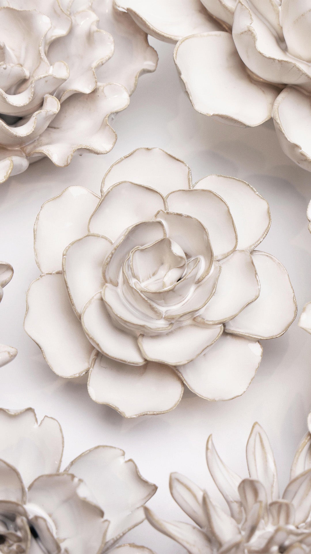 Ivory Amandine Ranunculus - Chive Ceramics Studio - Ceramic Flowers - Chive Ceramics Studio