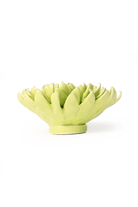 Yellow Green Pompom Mum - Chive Ceramics Studio - Ceramic Flowers - Chive Ceramics Studio
