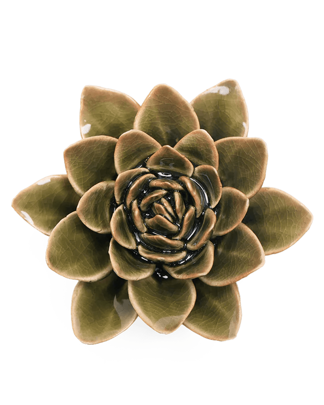 EG01 Olive Green Echeveria - Chive Ceramics Studio - Ceramic Flowers - Chive Ceramics Studio