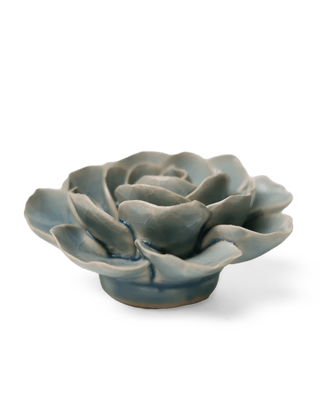 EG04 Powder Blue Amandine Ranunculus - Chive Ceramics Studio - Ceramic Flowers - Chive Ceramics Studio