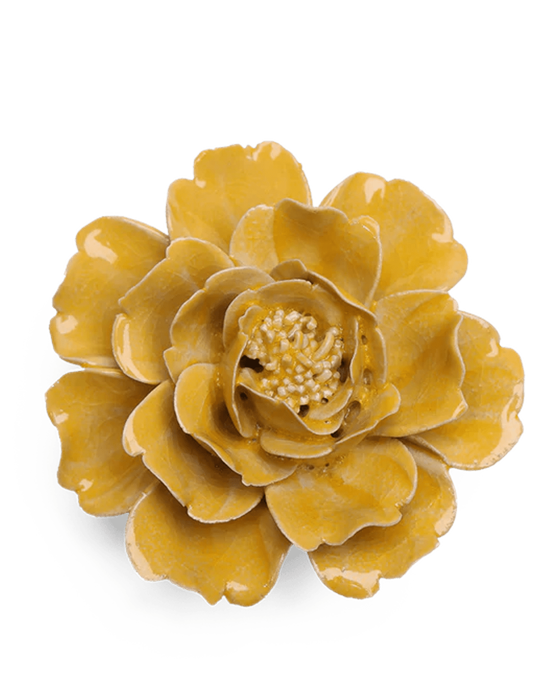EG07 Burnt Yellow Rose - Chive Ceramics Studio - Ceramic Flowers - Chive Ceramics Studio
