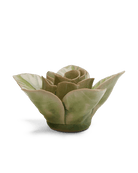 EG18 Peridot Green Maiden Lotus - Chive Ceramics Studio - Ceramic Flowers - Chive Ceramics Studio