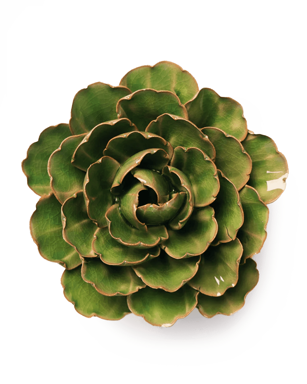 EG22 Avocado Green Keiko Peony - Chive Ceramics Studio - Ceramic Flowers - Chive Ceramics Studio