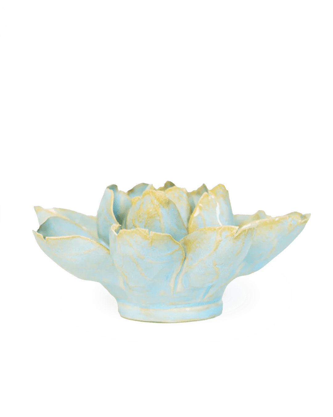 EG24 Robin's Egg Blue Aurora Water Lily - Chive Ceramics Studio - Ceramic Flowers - Chive Ceramics Studio