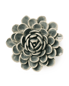 EG29 Pewter Blue Zinderella Zinnia - Chive Ceramics Studio - Ceramic Flowers - Chive Ceramics Studio