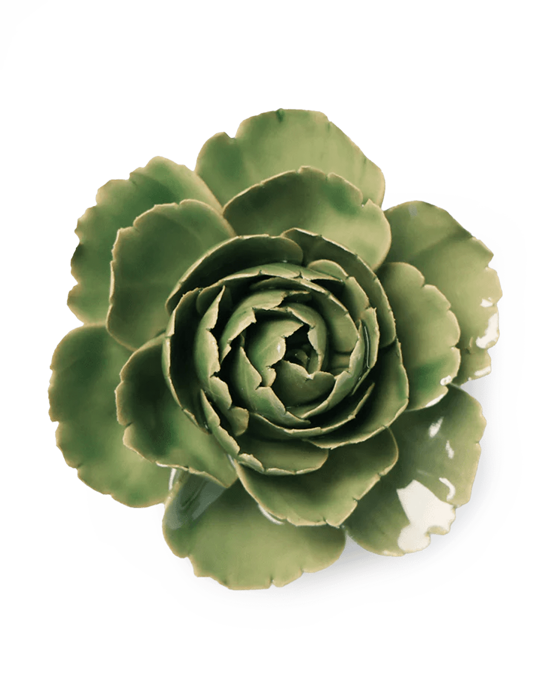 EG30 Jade Green English Rose - Chive Ceramics Studio - Ceramic Flowers - Chive Ceramics Studio