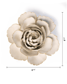 Ivory English Rose - Chive Ceramics Studio - Ceramic Flowers - Chive Ceramics Studio