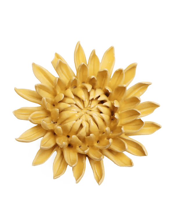 Canary Yellow Sarah Mum - Chive Ceramics Studio - Ceramic Flowers - Chive Ceramics Studio
