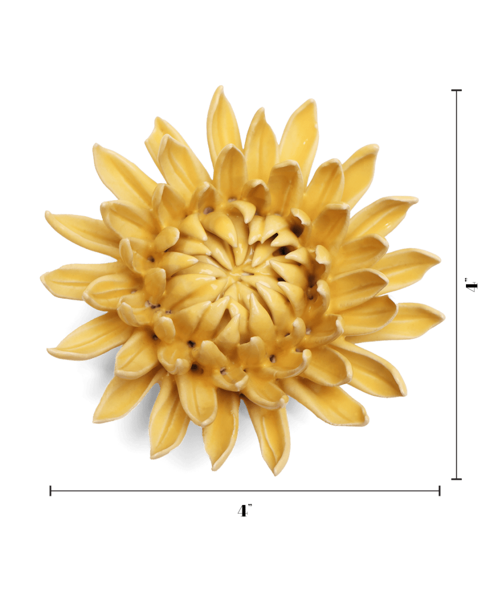 November Birth Flower - Chrysanthemum - Chive Ceramics Studio - Ceramic Flowers - Chive Ceramics Studio