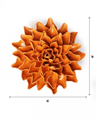 Orange Autumn Azalea - Chive Ceramics Studio - Ceramic Flowers - Chive Ceramics Studio