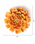Orange Fiesta Marigold - Chive Ceramics Studio - Ceramic Flowers - Chive Ceramics Studio