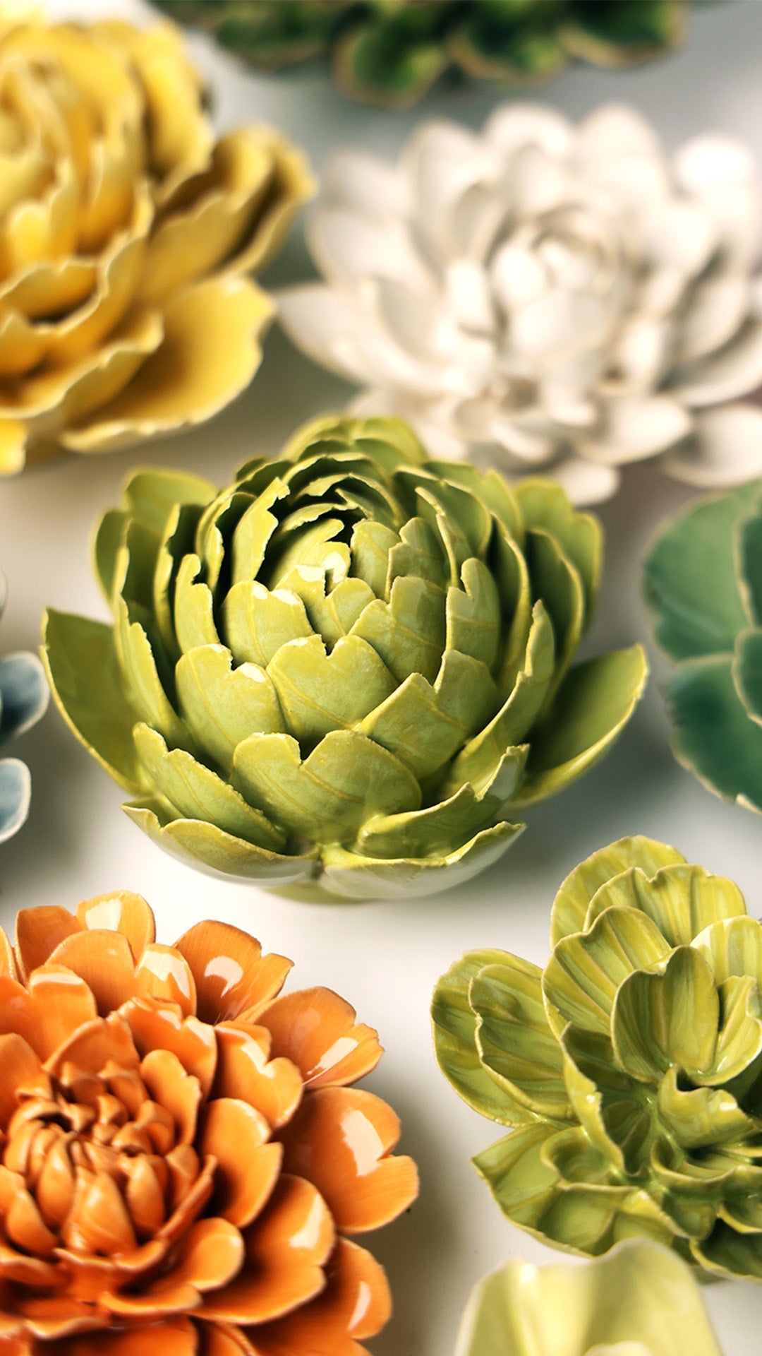 Chartreuse Queen Protea - Chive Ceramics Studio - Ceramic Flowers - Chive Ceramics Studio