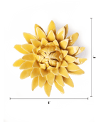 Burnt Yellow Strawflower - Chive Ceramics Studio - Ceramic Flowers - Chive Ceramics Studio