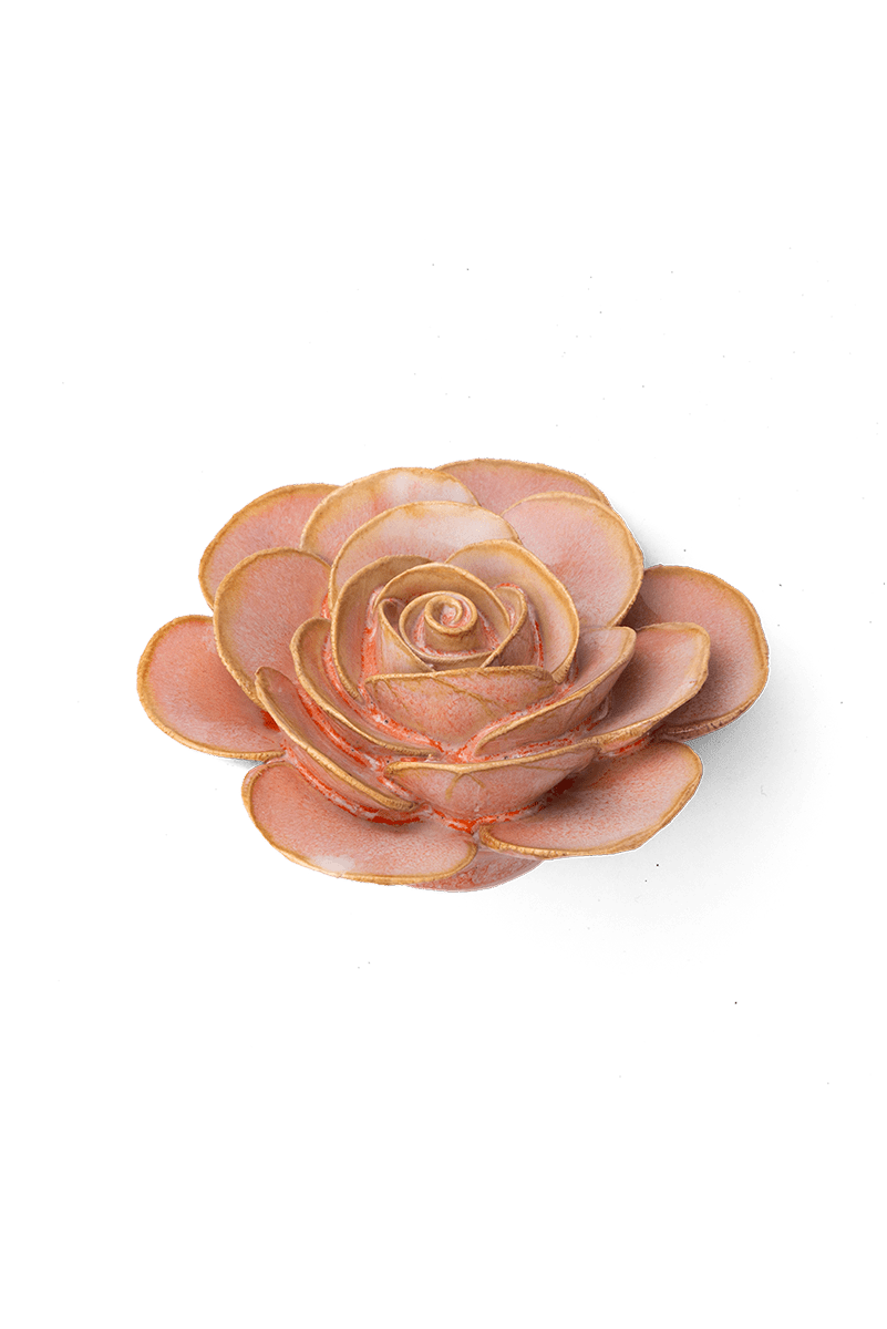 FR02 Peach Pink Cloni Ranunculus - Chive Ceramics Studio - Ceramic Flowers - Chive Ceramics Studio