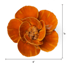 France Ceramic Flower Wall Art Orange Lotus - Chive Ceramics Studio - Ceramic Flowers - Chive Ceramics Studio