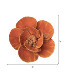France Ceramic Flower Wall Art Orange Lotus - Chive Ceramics Studio - Ceramic Flowers - Chive Ceramics Studio