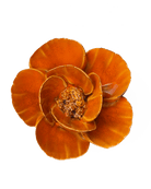 FR08 Burnt Orange Poppy - Chive Ceramics Studio - Ceramic Flowers - Chive Ceramics Studio