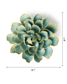 France Robin's Egg Blue French Marigold - Chive Ceramics Studio - Ceramic Flowers - Chive Ceramics Studio