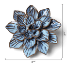 Japan Ceramic Flower Wall Art Blue Aster - Chive Ceramics Studio - Ceramic Flowers - Chive US