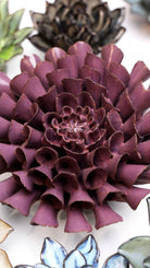 Violet Blue Cornel Dahlia - Chive Ceramics Studio - Ceramic Flowers - Chive Ceramics Studio