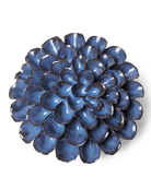 JA04 Blue Noir Pompon Dahlia - Chive Ceramics Studio - Ceramic Flowers - Chive Ceramics Studio