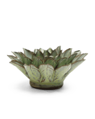 JA06 Pear Green Calico Aster - Chive Ceramics Studio - Ceramic Flowers - Chive Ceramics Studio