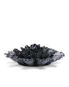 JA25 Navy Dinner Plate Dahlia - Chive Ceramics Studio - Ceramic Flowers - Chive Ceramics Studio
