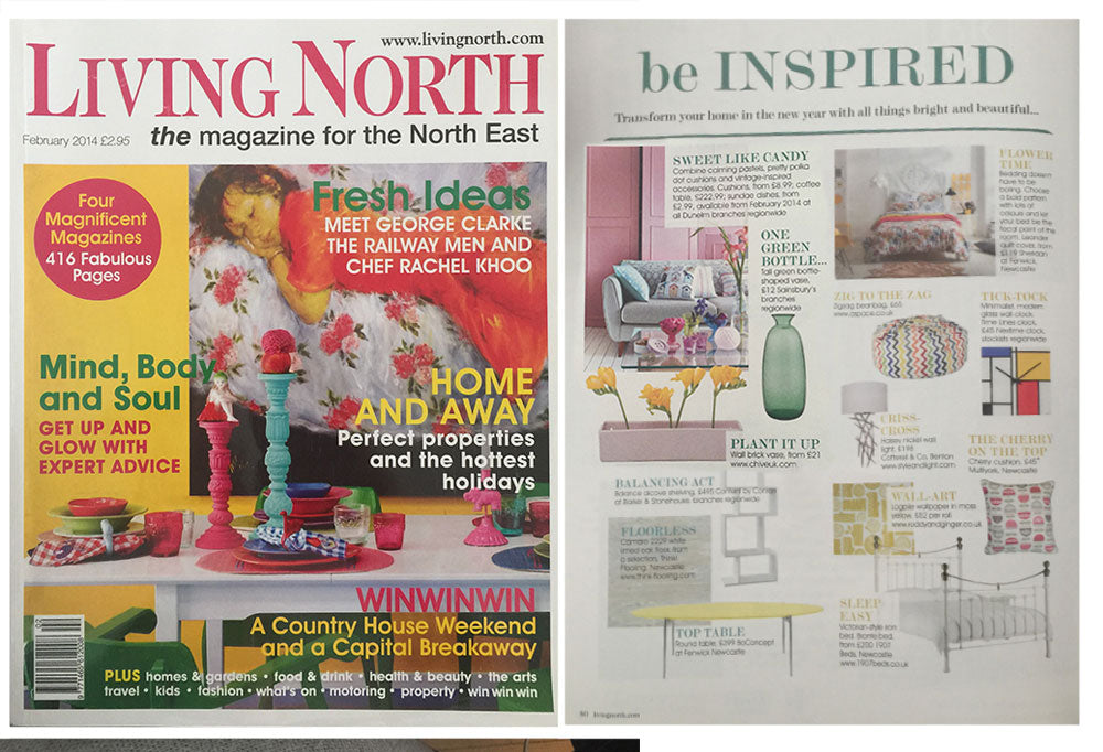 Living North Magazine Feb 2014, "Be Inspired" - Wall Brick Planter by Chive Ceramics