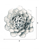 Blue White Hermione Peony - Chive Ceramics Studio - Ceramic Flowers - Chive Ceramics Studio