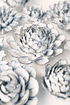 Blue White Hermione Peony - Chive Ceramics Studio - Ceramic Flowers - Chive Ceramics Studio