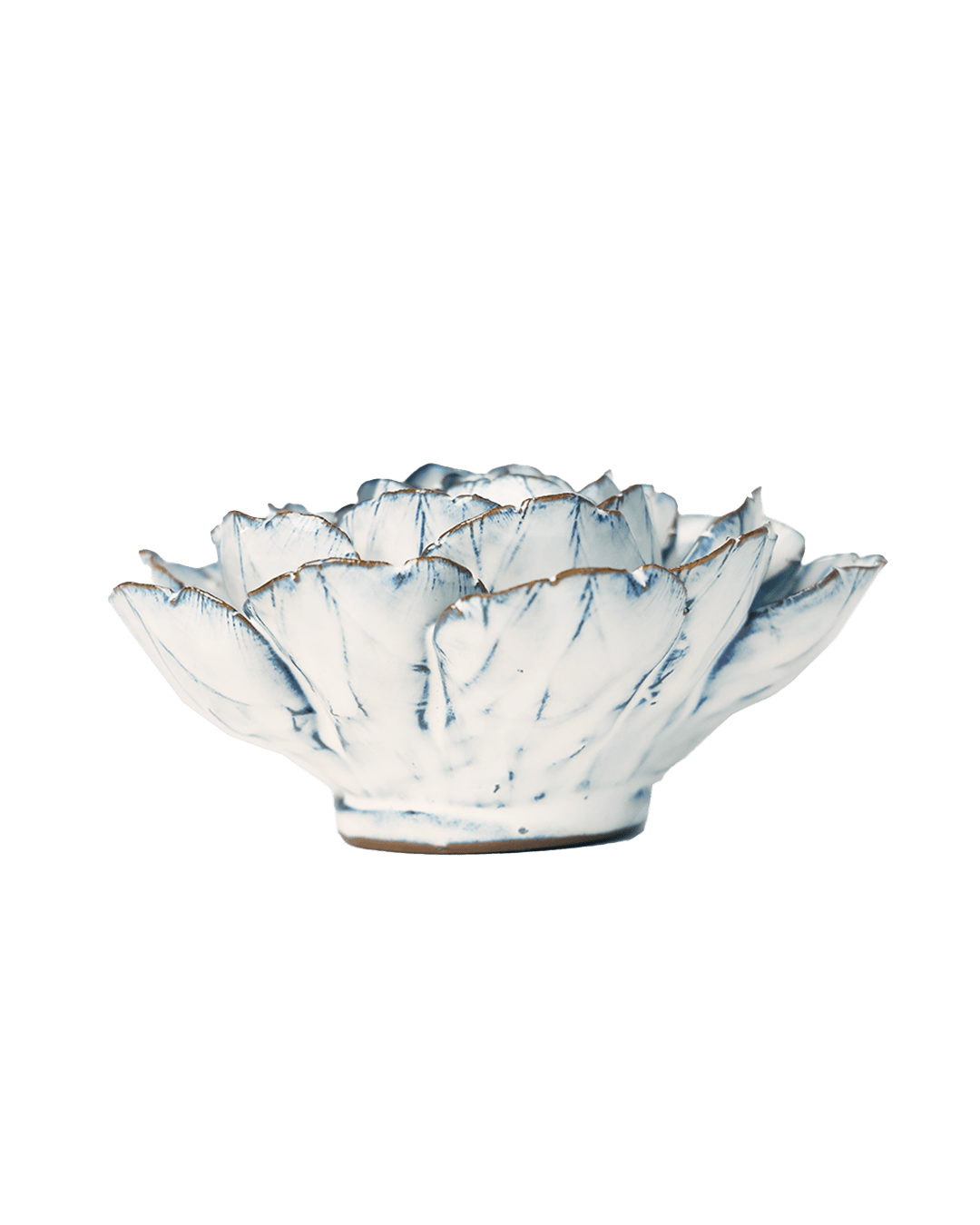 Blue White Keiko Peony - Chive Ceramics Studio - Ceramic Flowers - Chive Ceramics Studio