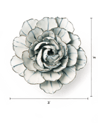 Blue White Keiko Peony - Chive Ceramics Studio - Ceramic Flowers - Chive Ceramics Studio