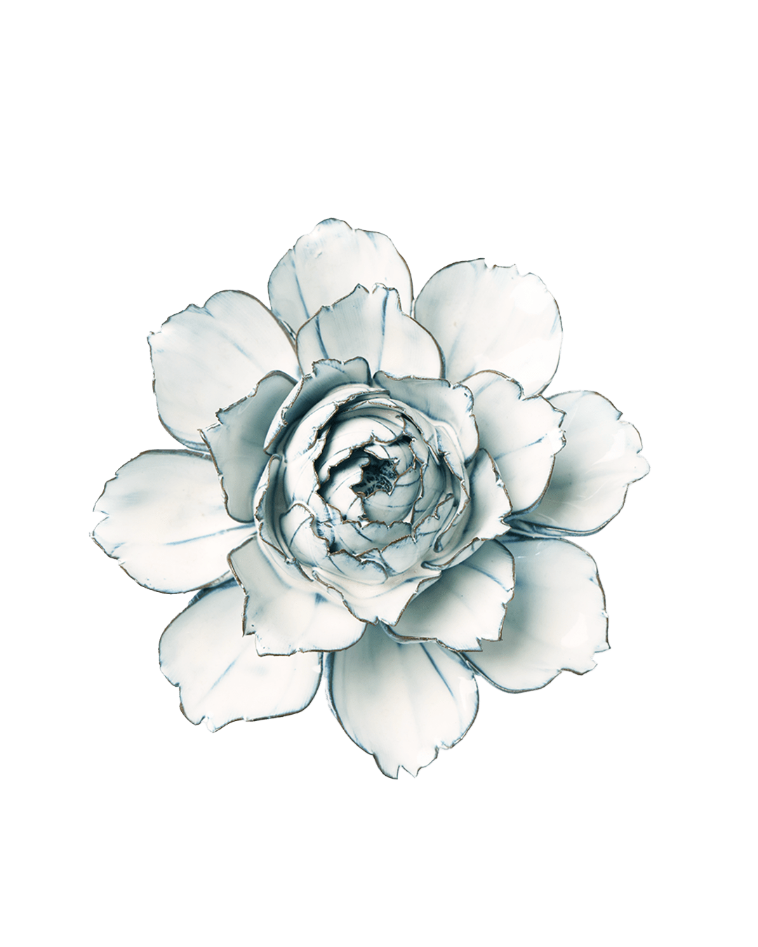 Blue White Camellia - Chive Ceramics Studio - Ceramic Flowers - Chive Ceramics Studio