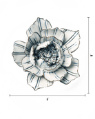 Blue White Purslane - Chive Ceramics Studio - Ceramic Flowers - Chive Ceramics Studio