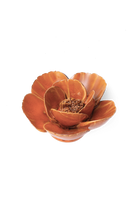 FR08 Burnt Orange Poppy - Chive Ceramics Studio - Ceramic Flowers - Chive Ceramics Studio