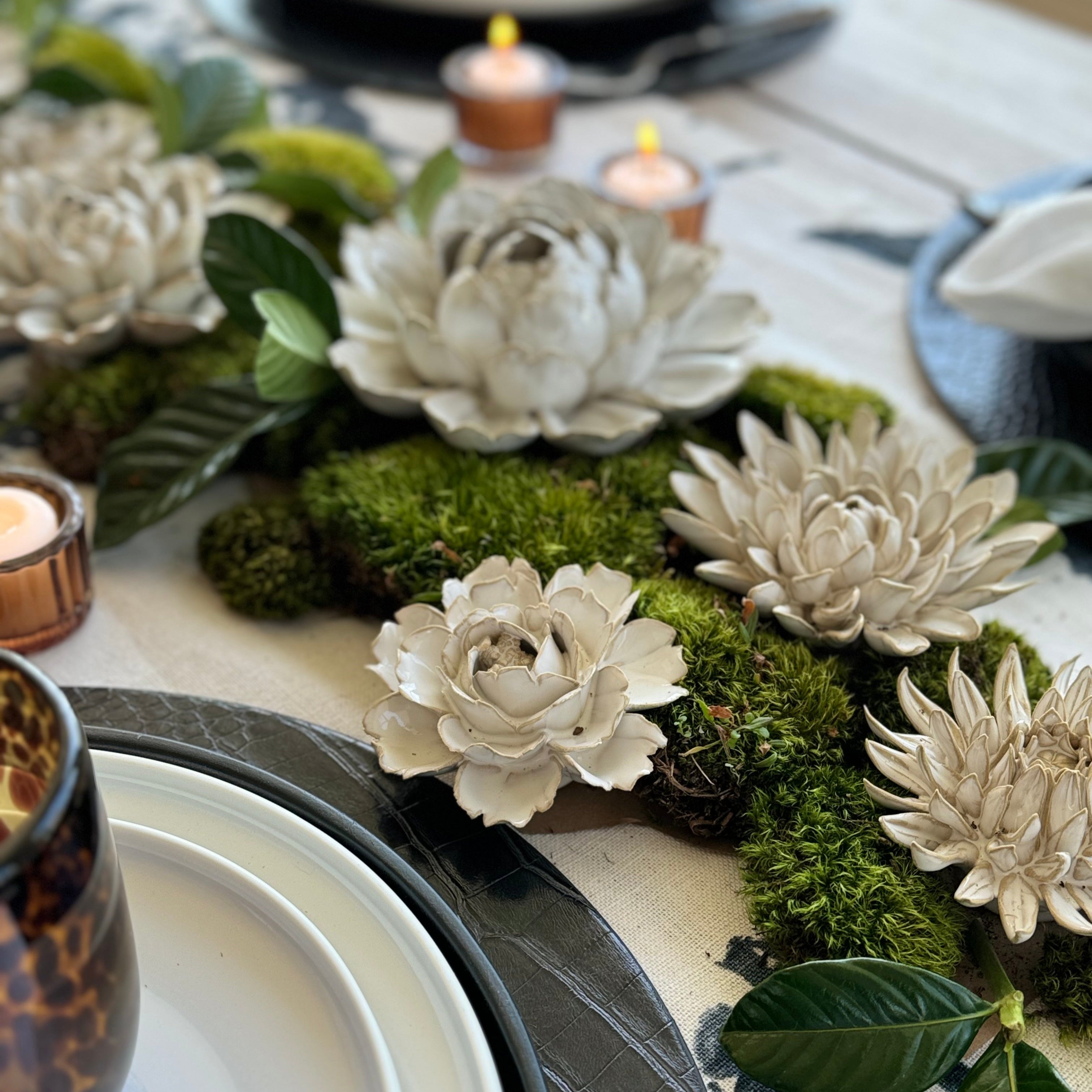 Living Room Large Ceramic Flower Wall Decor