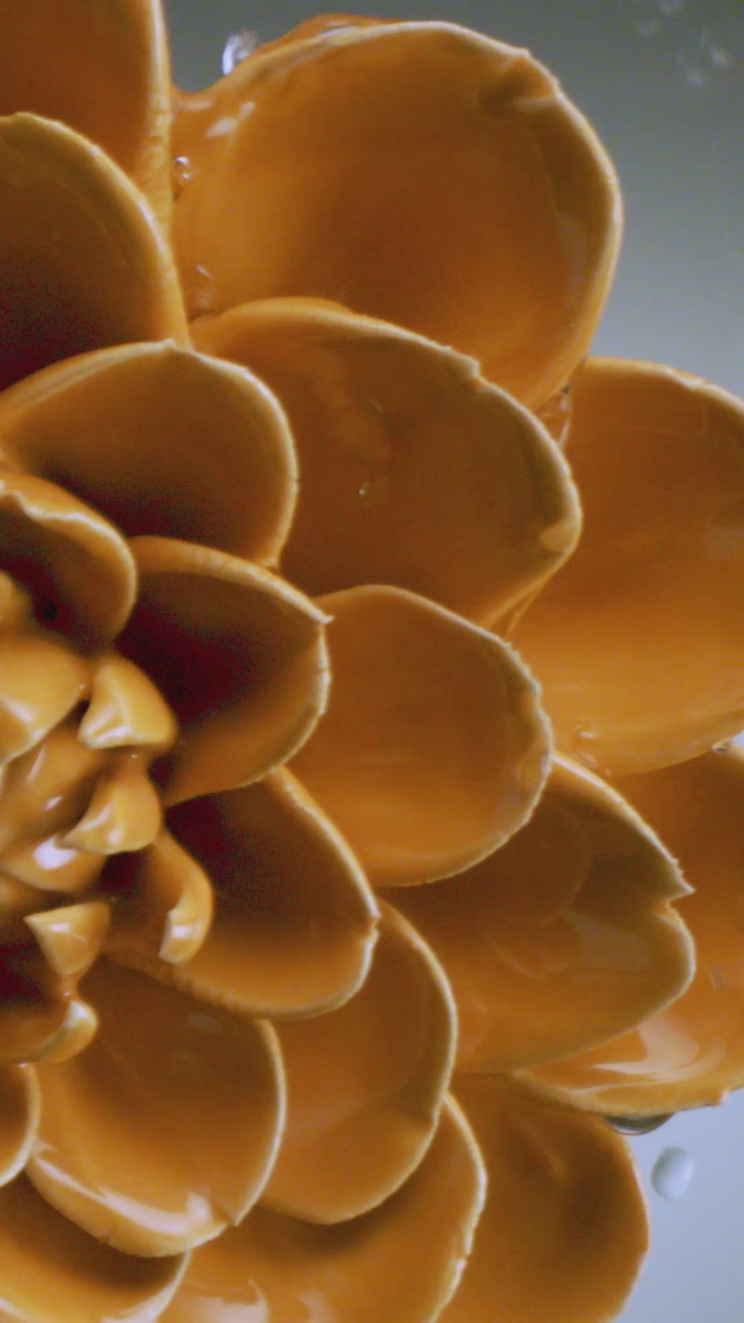 Orange Fiesta Marigold Ceramic Flower | English Garden Collection